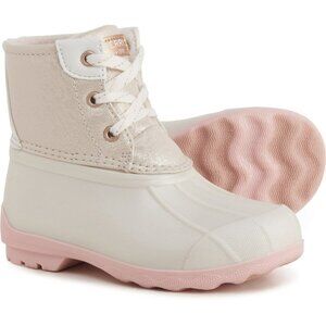 Sperry Girls Pink and Pearl Duck Boots, Size 11